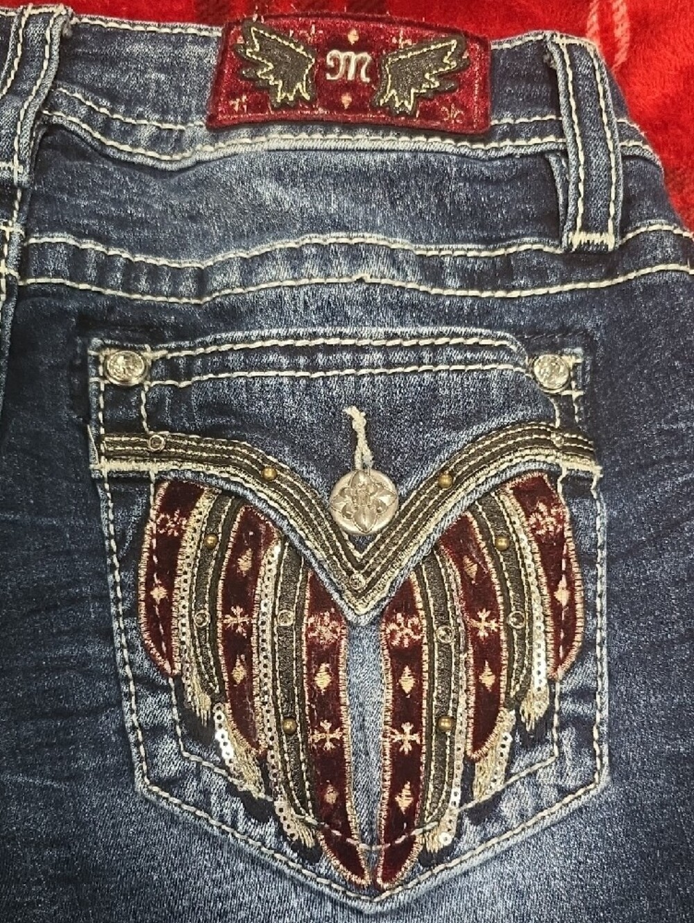 Miss Me Bootcut Jeans with Contrast Stitching - Picture 5 of 7